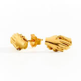 18ct Gold Vermeil Clasped Stud Earrings
