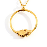 18ct Gold Vermeil Small Clasped Circle Necklace