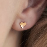 Rose Gold Heart Studs