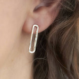 Silver Paperclip Studs