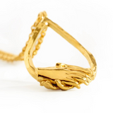 18ct Gold Vermeil Small Clasped Teardrop Necklace
