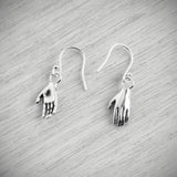 Tiny Hand Hook Earrings