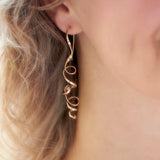Rose Gold Asymmetric Earrings