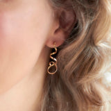 Rose Gold Asymmetric Earrings