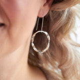 Twisted Circle Hook Earrings
