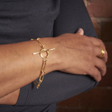 18ct Gold Vermeil Paperclip Bracelet