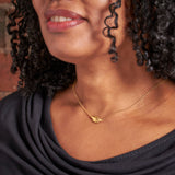 18ct Gold Vermeil Clasped Hands Choker