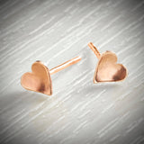 Rose Gold Heart Studs