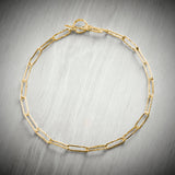 18ct Gold Vermeil Paperclip Chain (Long)