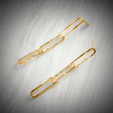 Gold Vermeil Paperclip Chain Studs