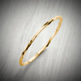 Solid Gold Chunky Twisted Bangle