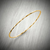 Solid Gold Slimline Twisted Bangle