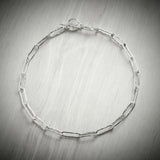 Silver Paperclip Chain (Short)