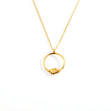 18ct Gold Vermeil Large Clasped Circle Necklace