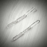 Silver Paperclip Chain Studs