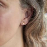 Rose Gold Heart Studs