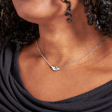 Silver Clasped Hands Choker