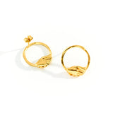 18ct Gold Vermeil Small Circle Clasped Stud Earrings