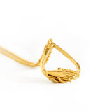 18ct Gold Vermeil Small Clasped Teardrop Necklace