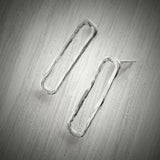 Silver Paperclip Studs