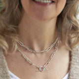 Silver Paperclip Chain (Long)