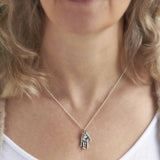 Silver Heart in Hand Necklace