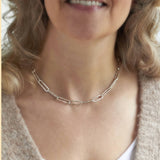 Silver Paperclip Chain (Short)