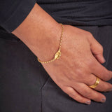 18ct Gold Vermeil Clasped Hands Bracelet