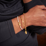 Clasped Hands Pearl Bracelet