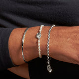 Silver Twisted Bangle