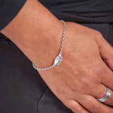 Silver Clasped Hands Bracelet